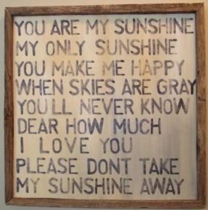 you are my sunshine artwork