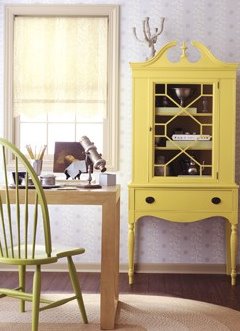 yellow cabinet